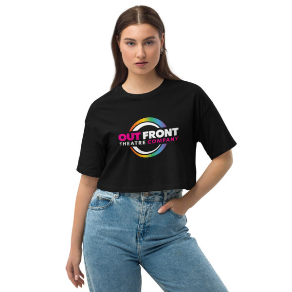 Out Front Pride Logo Loose Drop Shoulder Crop Top